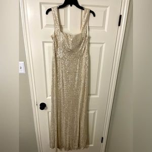Silver/cream sequin dress